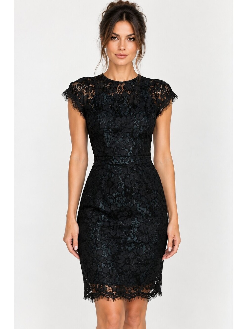 BCBGeneration Y2K Black Floral Lace Open Back Dress US0 Dark Romantic Whimsigoth